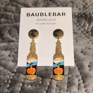 BaubleBar Pumpkin Ale Bottle Earrings